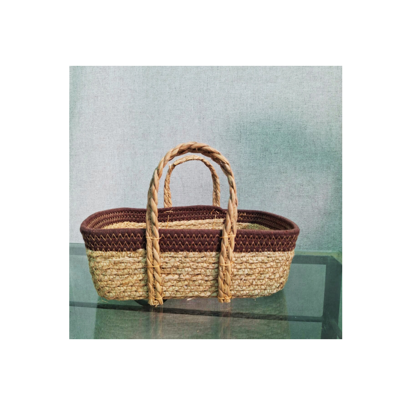 Woven Basket with Handles -...