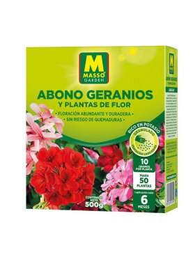 Abono Geranios y Plantas de Flor 500Gr. Masso. Viveros González Natural decor Centre Marbella